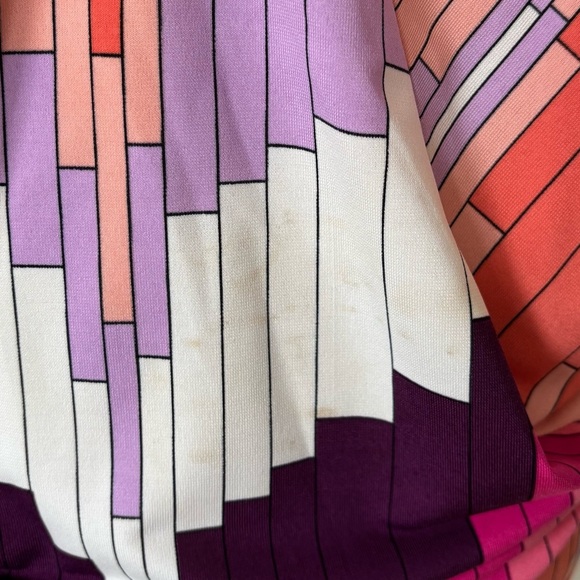 Trina Turk Catina Multicolor Cut Out Cold Shoulder Sleeve Low Back Dress Size S - Picture 10 of 11